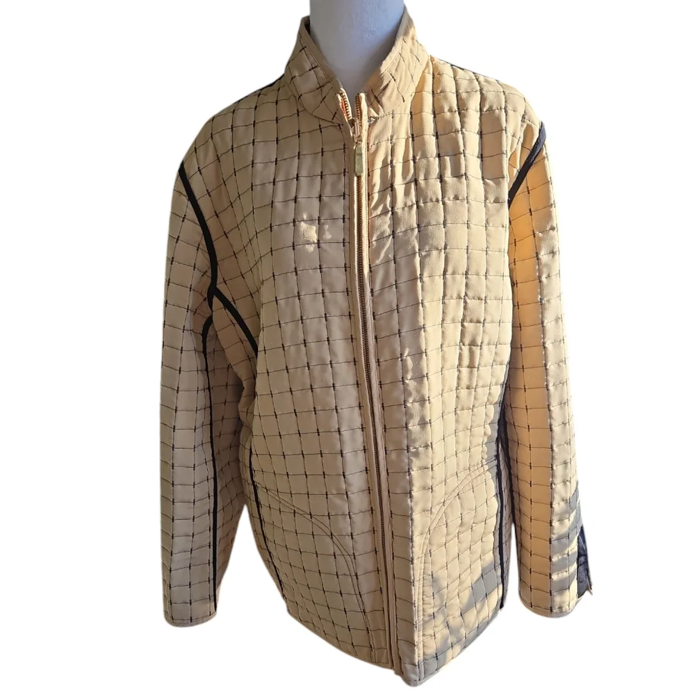 Tan/Black Quilted Reversible Jacket - Picture 8 of 8